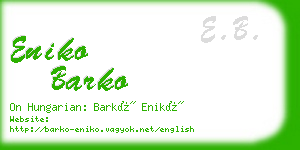 eniko barko business card